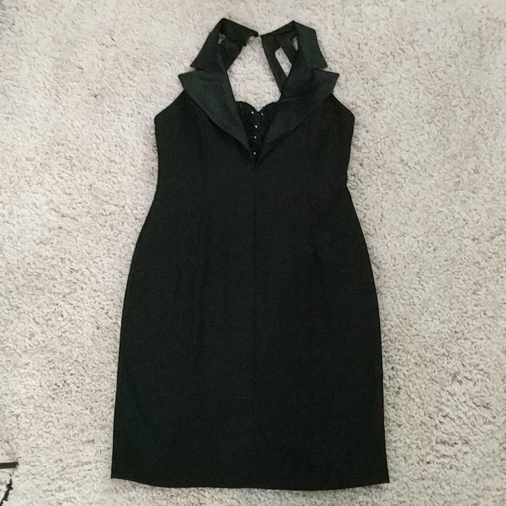Little Black Beaded Dress size16